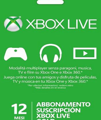 Microsoft XBOX LIVE 12 MONTH GOLD CARD