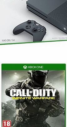 Microsoft Xbox One S 500GB Console - Storm Grey - w/ Call of Duty: Infinite Warfare (Exclusive to Amazon.co.uk)