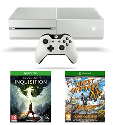 Xbox One White Console with Sunset Overdrive and Dragon Age Inquisition