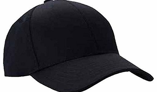 Mens Classic Adjustable Baseball Caps By MIG In 15 Colours - WORK CASUAL SPORTS LEISURE (Black)