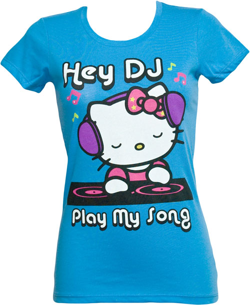 Mighty Fine DJ Hello Kitty Ladies T-Shirt from Mighty Fine