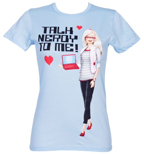 Ladies Barbie Talk Nerdy To Me T-Shirt from