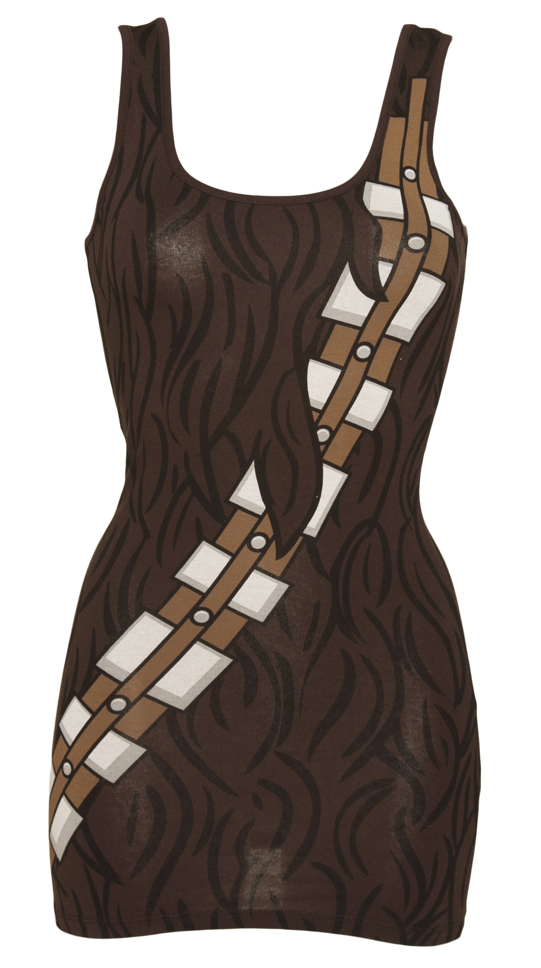 Ladies Brown Chewbacca Star Wars Tank Dress