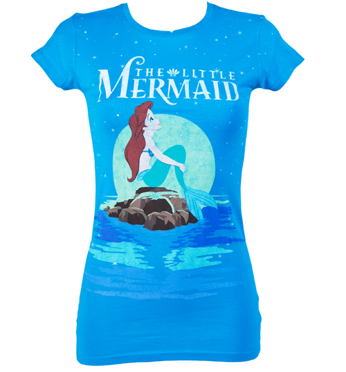 Ladies Starry Night The Little Mermaid T-Shirt