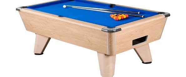 MIGHTYMAST Winner 7ft Slate Bed English Pool Table, Black