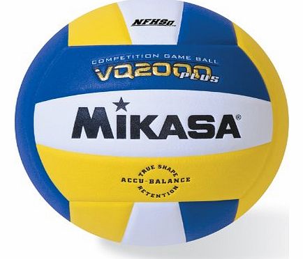 Mikasa Volleyball Indoor Competition Game Ball, NFHS Approved-Royal-Gold-White
