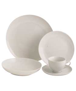 20 Piece Coupe White Dinner Set