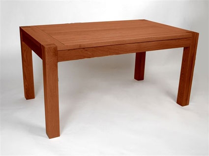 milan Dark Oak Fixed Oak Dining Table - 1500mm -
