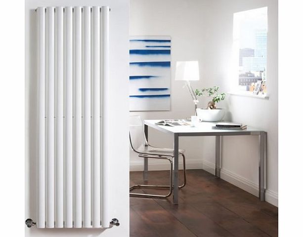 Milano Aruba - White Vertical Designer Radiator 1780mm x 472mm - Oval Vertical Column Rad - Luxury Central Heating Radiators Fixing Brackets included - 15 YEAR GUARANTEE!