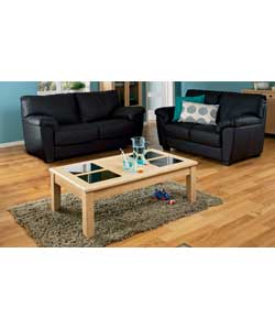 milano Large and Regular Sofa - Black
