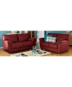 milano Large and Regular Sofa - Red