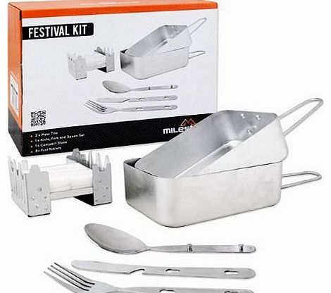 Milestone Camping Festival Cooking Mess Set - Silver