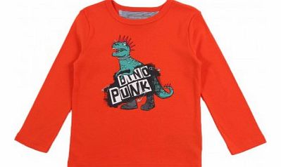 Dino Punk T-shirt Orange `2 years,4 years,6