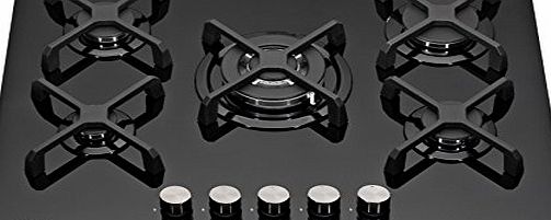 Millar  GH7051KB 70cm Built-in 5 Burner Gas on Glass Hob / Cooker / Cooktop with FFD