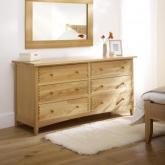 6 Drawer Wide Chest - natural