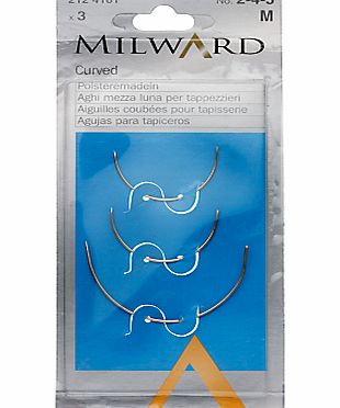 Milward Curved Repair Needles, Sizes 2, 4 and 5,