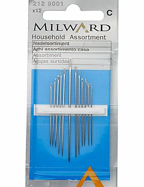 Milward Household Assorted Needles, Pack of 12