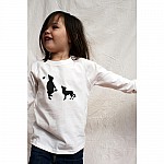 Girl and wolf Long-Sleeved T-Shirt