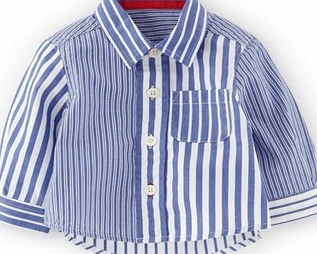 Mini Boden Baby Laundered Shirt, Blue 34583765
