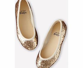 Mini Boden Ballet Flats, Gold Glitter 33776972
