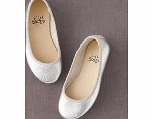 Mini Boden Ballet Flats, Silver Metallic Leather 33591876