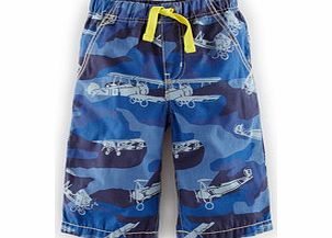 Mini Boden Board Shorts, Blue Aviator,Grey Denim