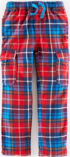 Mini Boden Brushed Tartan Cargos Red Check Mini Boden, Red