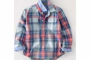 Mini Boden Casual Shirt, Blue,Light blue,Lawn/Indigo