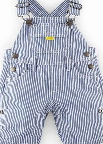 Mini Boden Classic Roll-up Dungarees, Navy Ticking 34550665