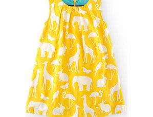 Mini Boden Cord Pinafore Dress, Sunflower Animal