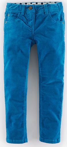 Mini Boden Cord Slim Fit Jeans Peacock Blue Mini Boden,