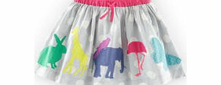 Mini Boden Decorative Skirt, Light Grey Animals,Bluebell