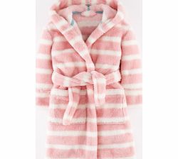 Mini Boden Dressing Gown, Blush/Snowdrop Stripe,Bright