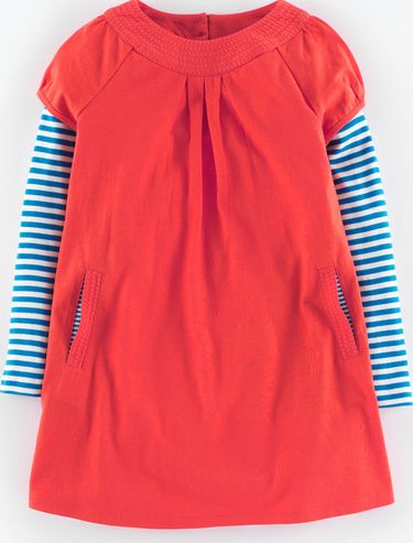 Mini Boden, 1669[^]34911099 Easy Jersey Dress Washed Red Mini Boden, Washed