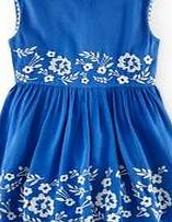 Mini Boden Embroidered Dress, Polka Blue Flowers 34596452