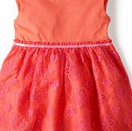 Mini Boden Embroidered Party Dress, Hot Coral 34806786