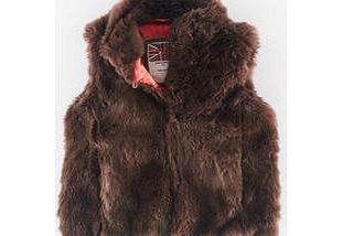 Mini Boden Faux Fur Gilet, Brown 34425728