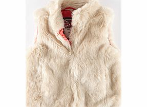 Mini Boden Faux Fur Gilet, Cream 34425876