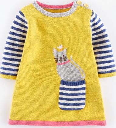 Mini Boden Fun Pocket Knitted Baby Dress Fishermans