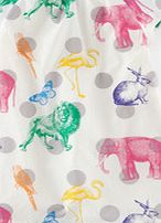 Mini Boden Fun Printed Dress, Ecru Animal Parade 34601385