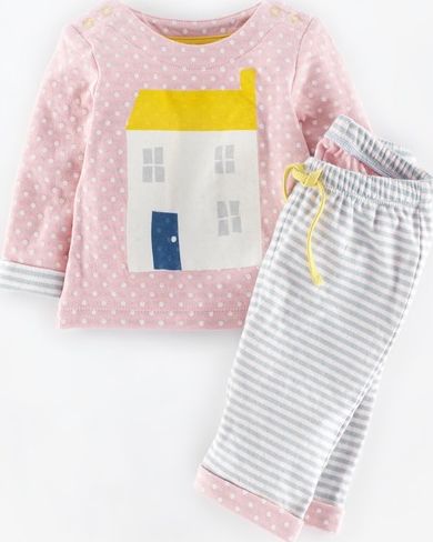 Mini Boden Girls Logo Play Set Blush House/Powder Blue Mini
