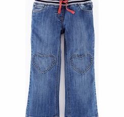 Mini Boden Heart Patch Trousers, Mid Denim 34477950
