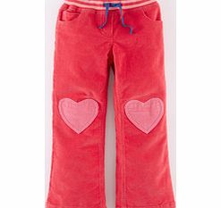 Mini Boden Heart Patch Trousers, Pink Lady Cord,Purple