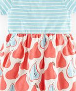 Mini Boden Hotchpotch Jersey Dress, Hot Coral Pears 34553594