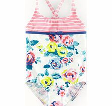 Mini Boden Hotchpotch Swimsuit, Sorbet English