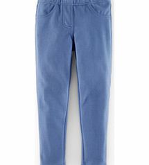 Mini Boden Jersey Jeans, Regatta Blue,Hot Coral,Soft