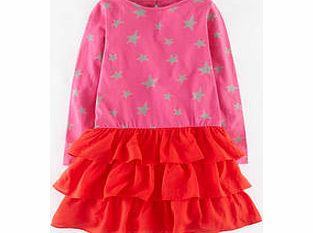 Mini Boden Jersey Party Dress, Violet Star,Fruity Pink Star