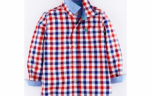 Mini Boden Laundered Shirt, Blue Red Multi,Blaze Check,Blue