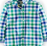 Mini Boden Laundered Shirt, Green Multi Gingham 34557850