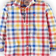 Mini Boden Laundered Shirt, Yellow Multi Gingham 34558130